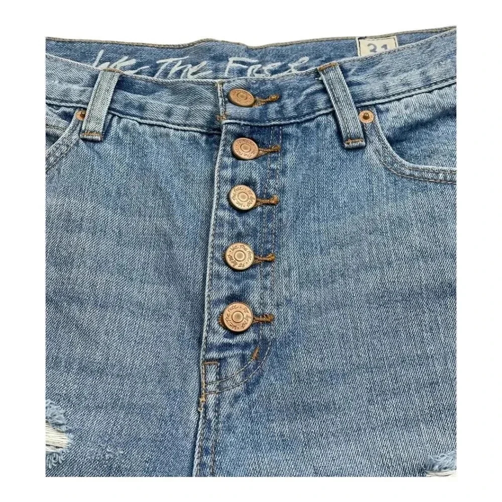 We the Free Blossom Rigid Skinny Jeans High Rise Button Fly Size 31